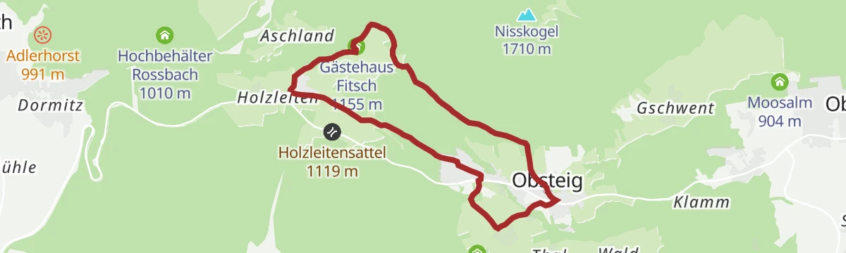 Route map: Nordic Walking: Larchwiesen-Runde